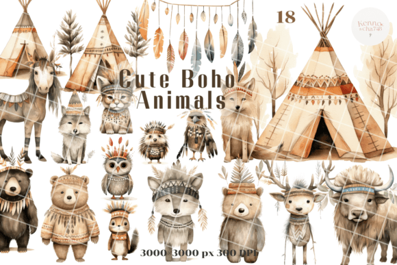 Download Bohemian Clipart for Nursery Decor - Premium Resources