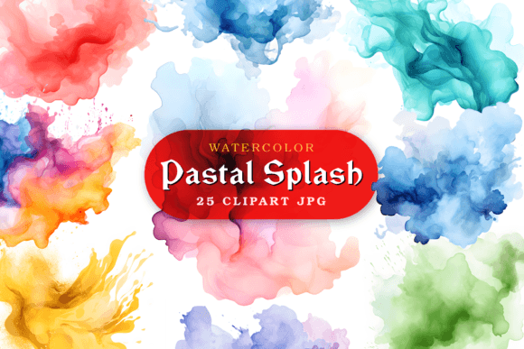 Download Pastel Watercolor Splash Clipart - Watercolor splash Collection
