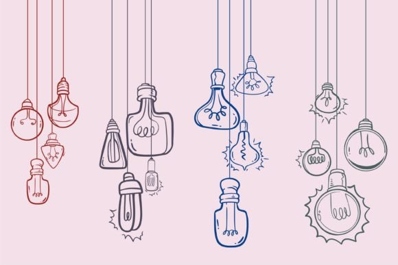 Download Light Bulb Doodle with Line Curve - Curve Collection