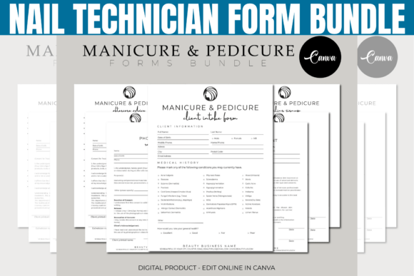 Download Nail Technician Form Bundle Template - Form Collection