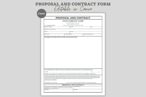 Download Printable Proposal &amp; Contract Form - Form Collection