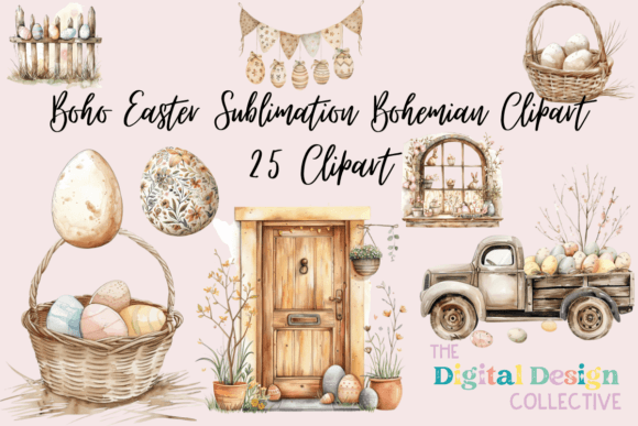 Download Boho Easter Sublimation Bohemian Clipart - Premium Resources