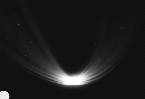 Download White Glowing Curve Light Flares - Curve Collection