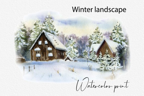 Download Winter Landscape Print. Printable Poster - Printable poster Collection