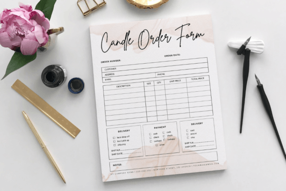 Download Editable Candle Order Form Template - Form Collection