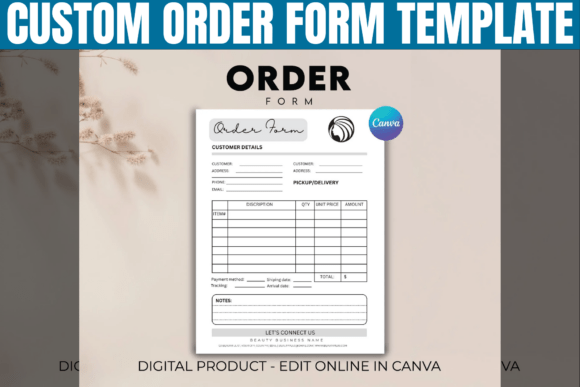 Download Custom Order Form Canva Template - Form Collection