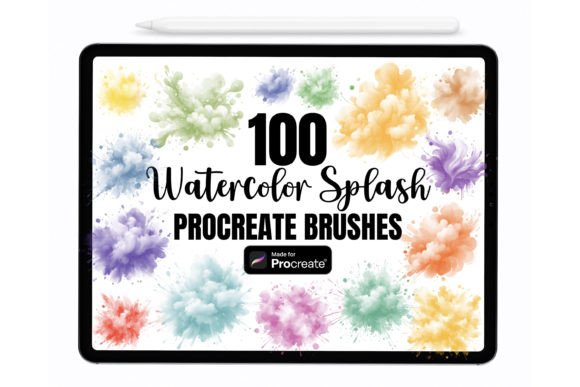 Download 100 Watercolor Splash Procreate Brushes - Watercolor splash Collection